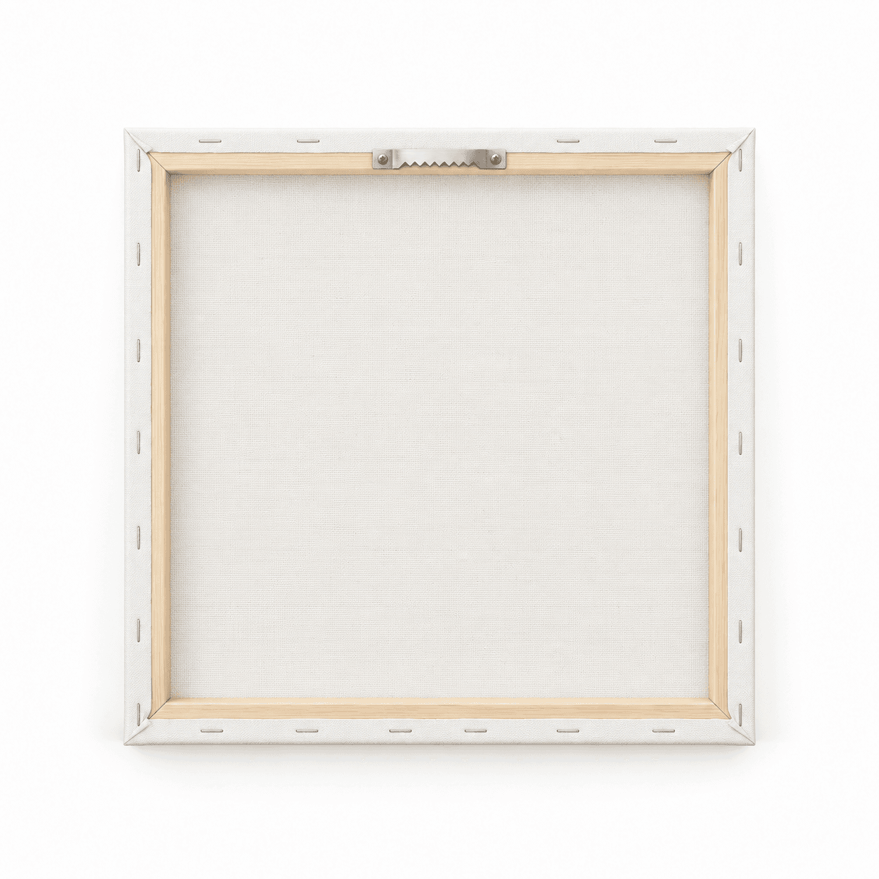 Simplified rear canvas mounting layout showing the support bars and hanger position.