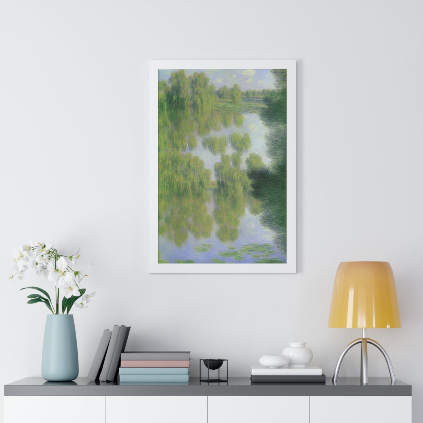 Pond Landscape Claude Monet Style