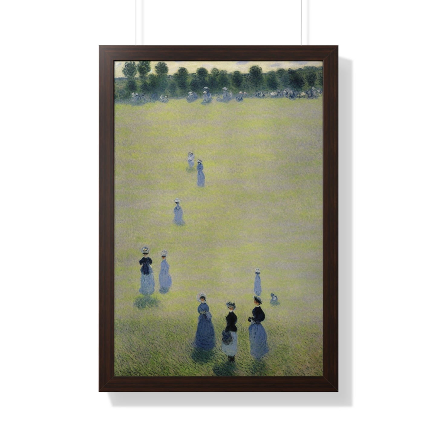 People In A Field Scene Claude Monet Style