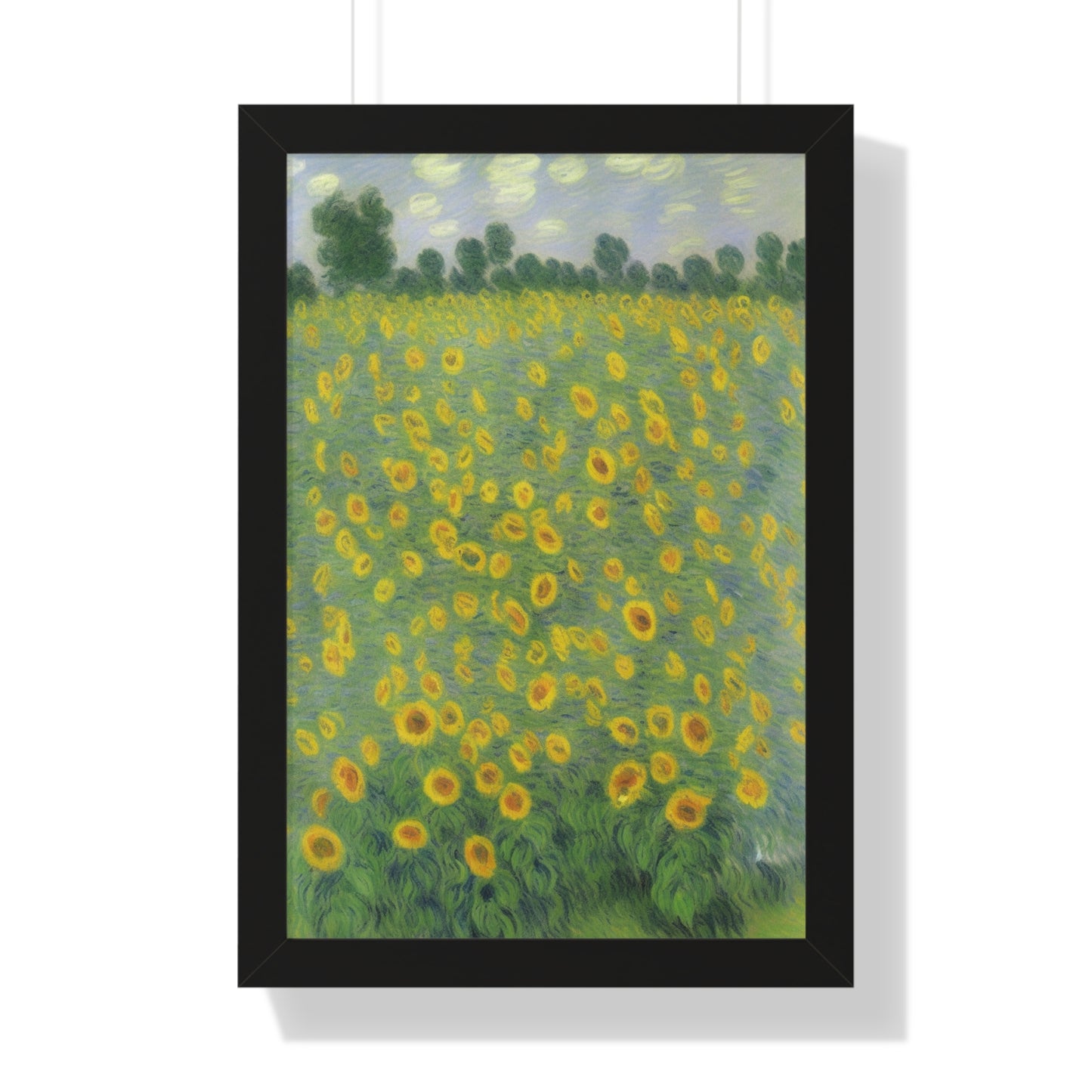 Sunflower Scene Claude Monet Style