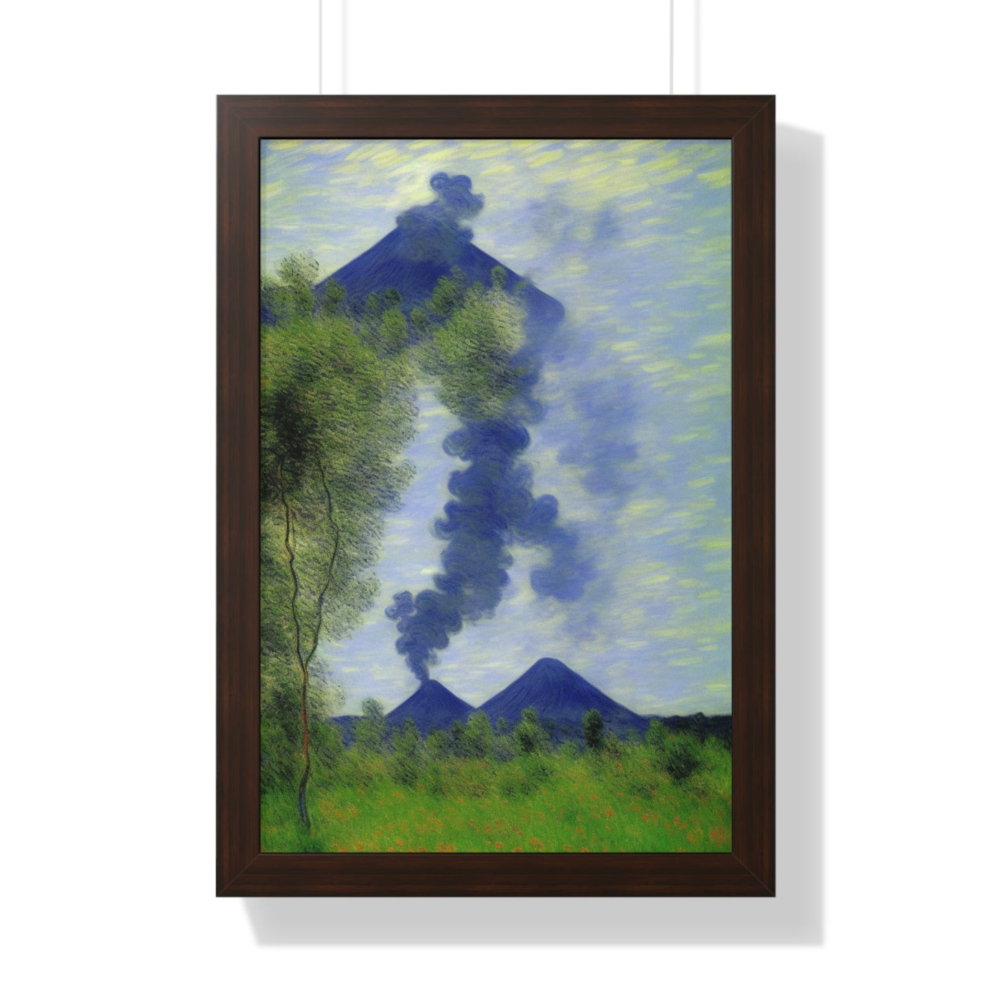 Volcano Landscape Claude Monet Style