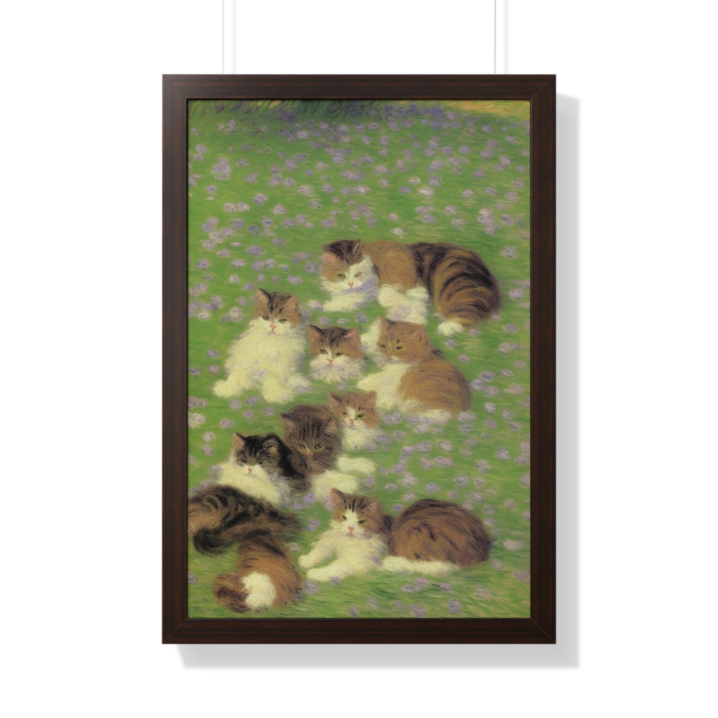 Cat Scene Claude Monet Style