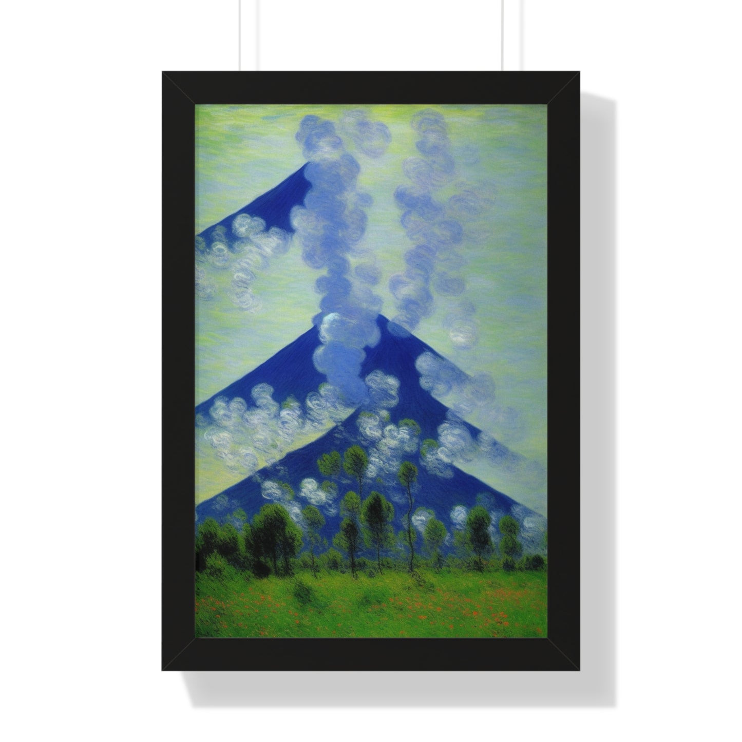 Volcano Landscape Claude Monet Style