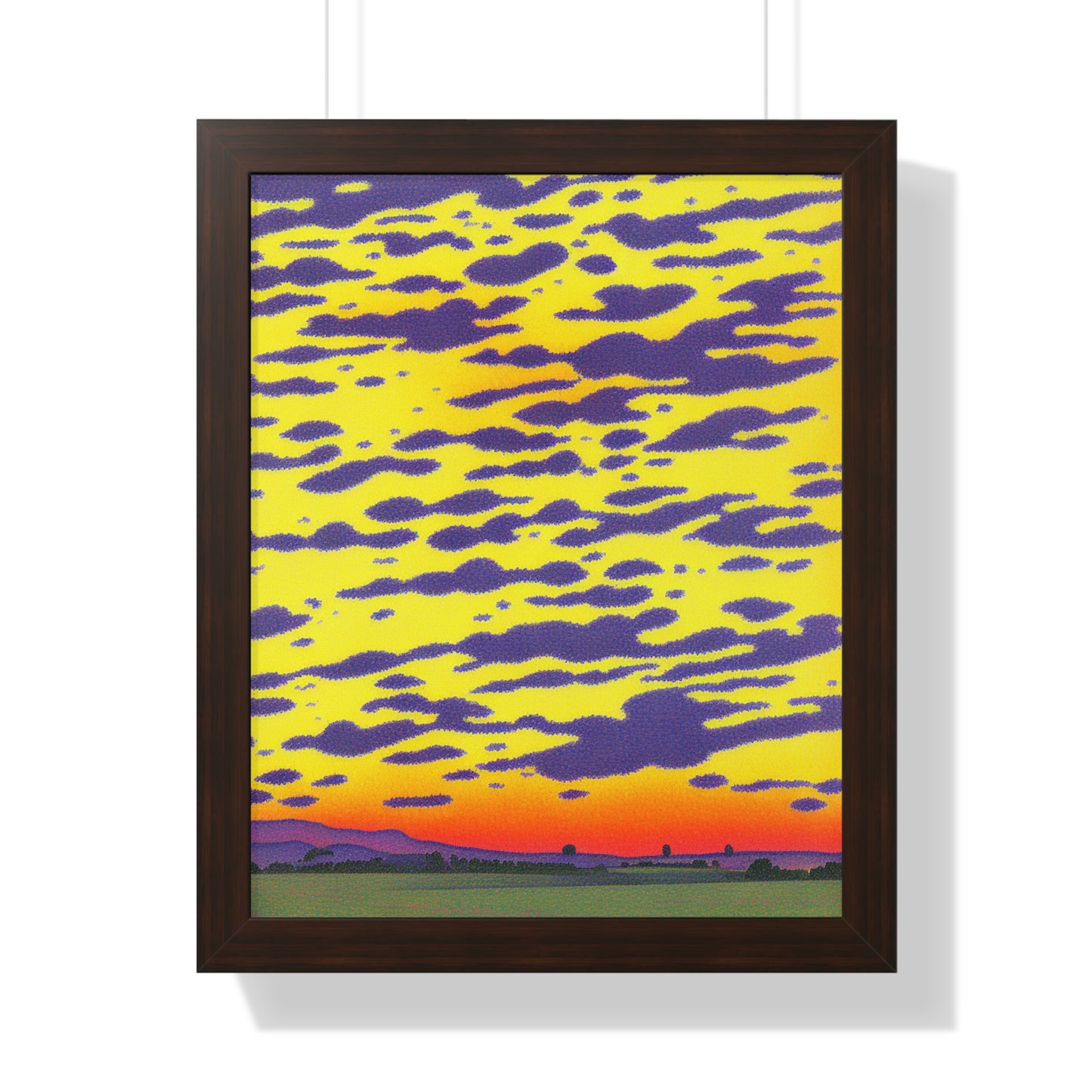 Sunset Grassland Scene Paul Signac Style