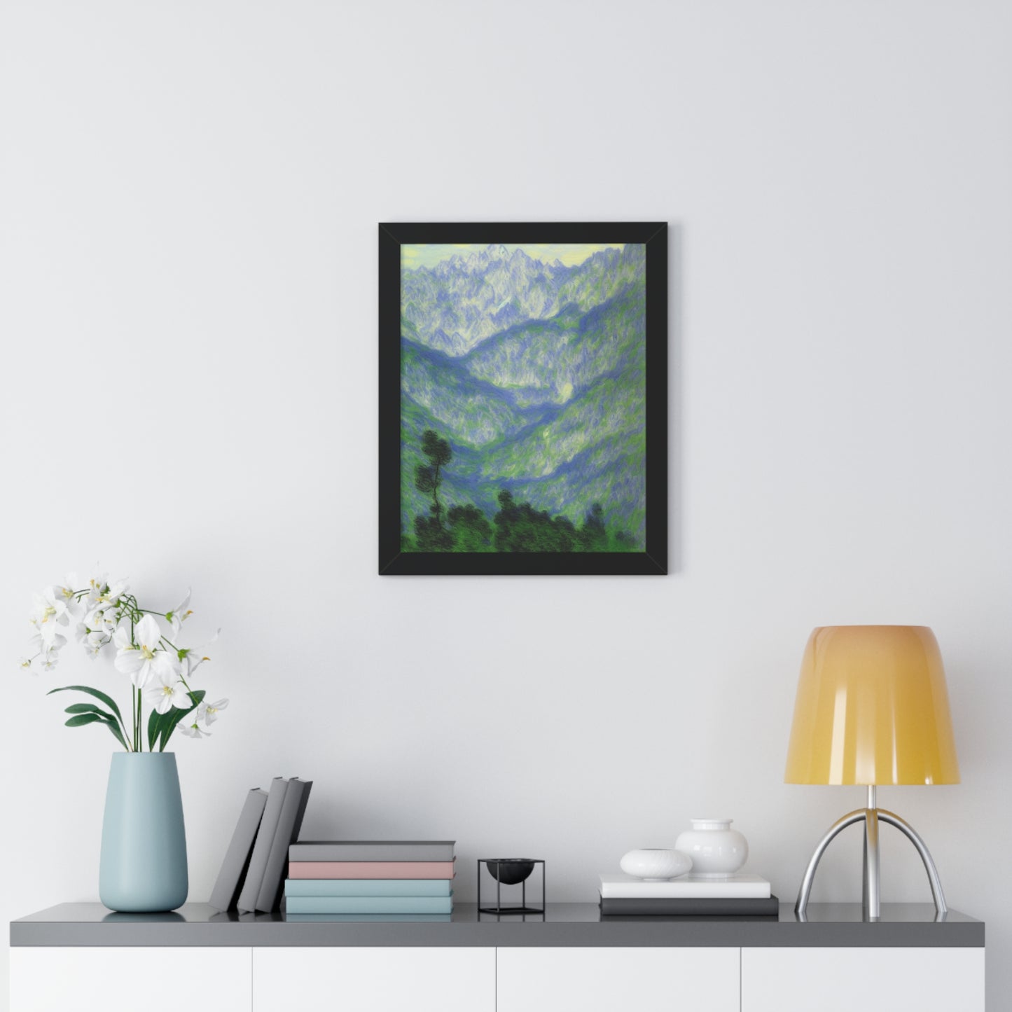 Mountains Landscape Claude Monet Style