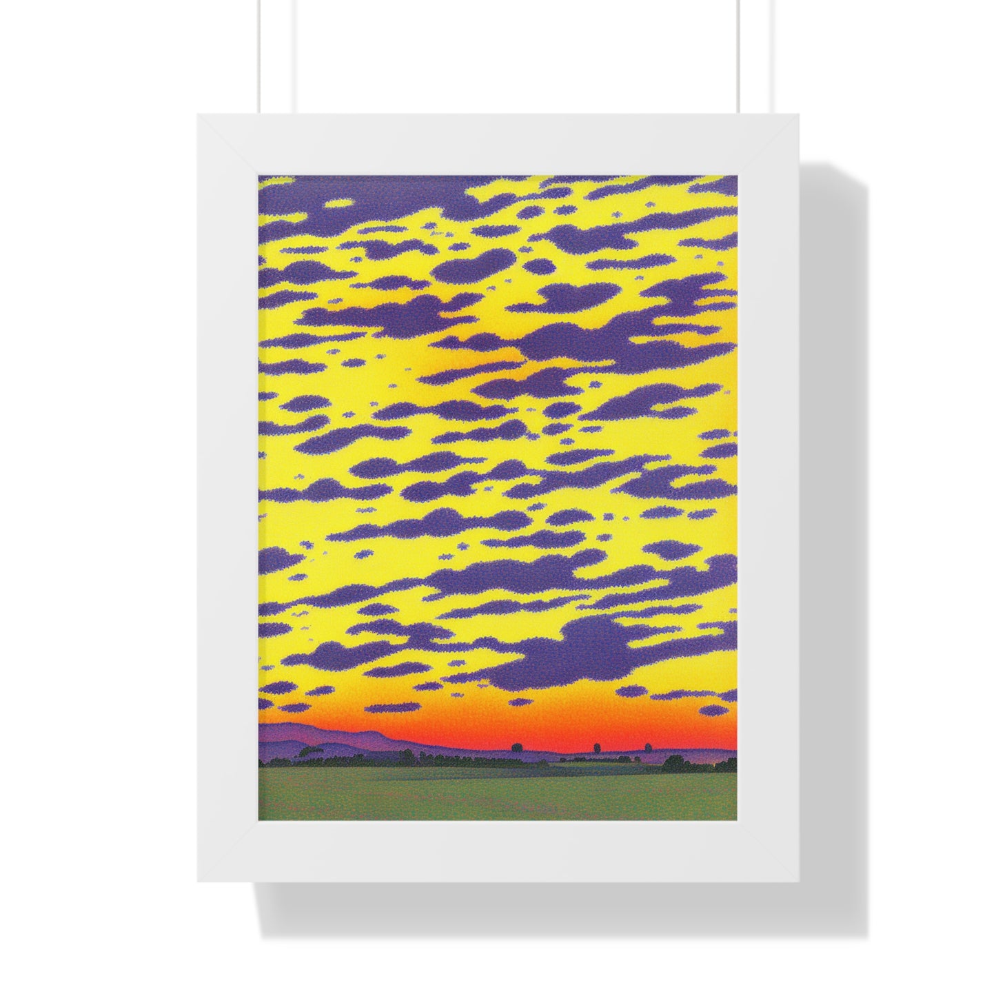 Sunset Grassland Scene Paul Signac Style