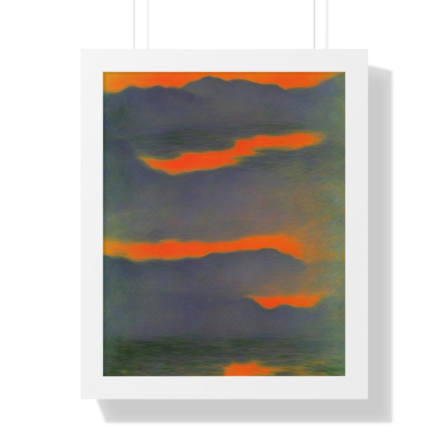 Sunset Mountains Landscape Claude Monet Style