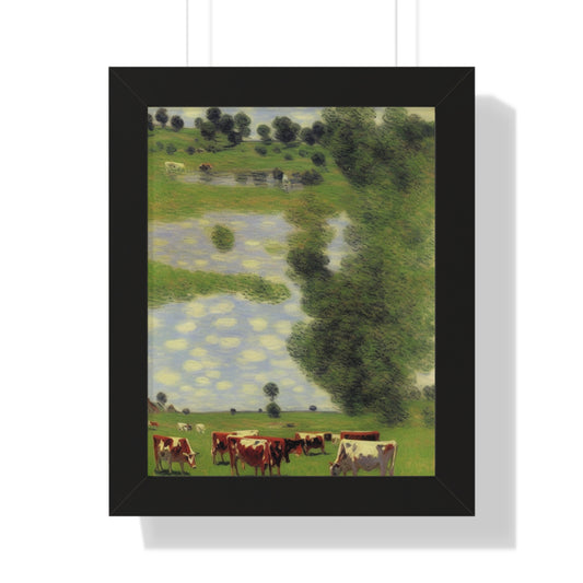 Cows Scene Claude Monet Style