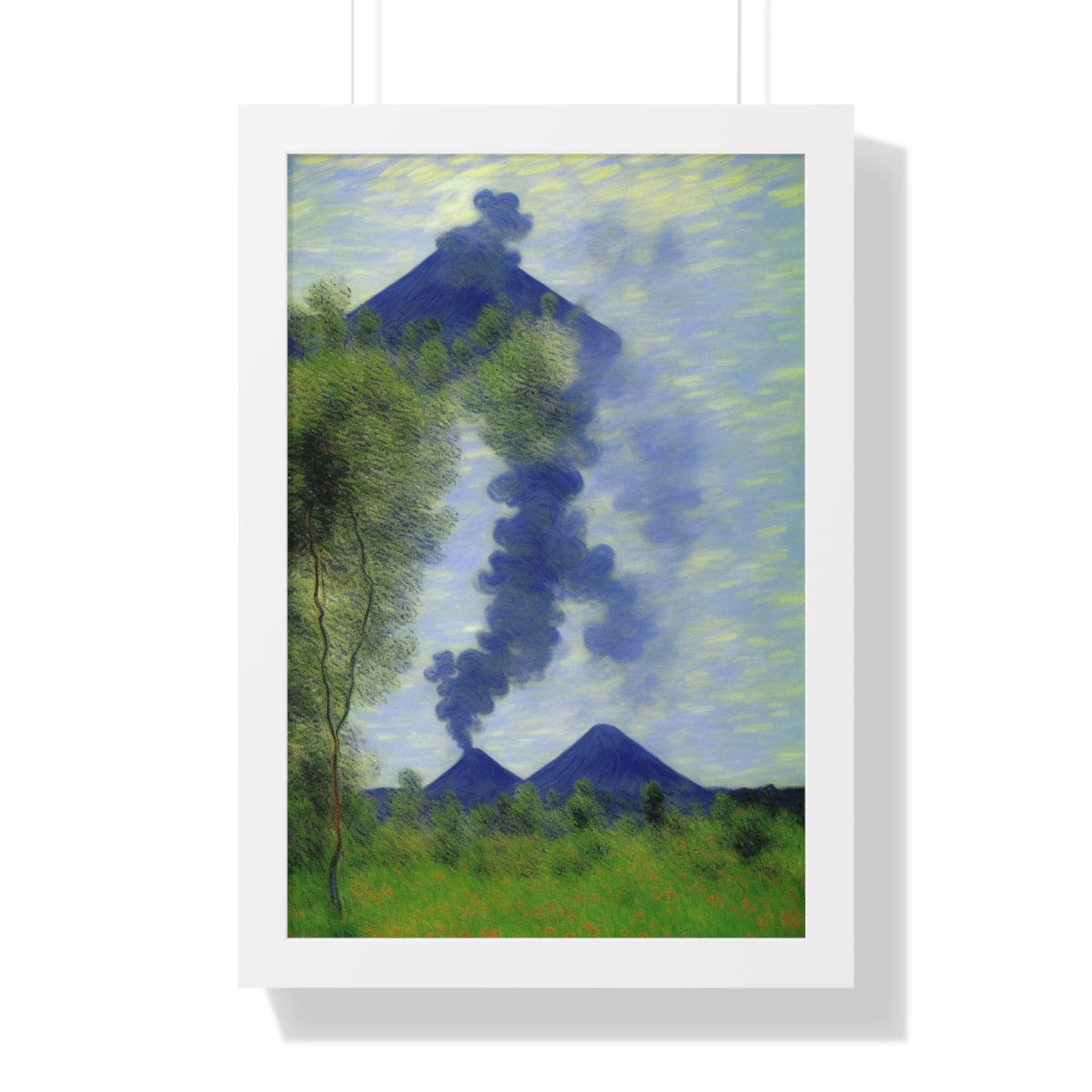 Volcano Landscape Claude Monet Style