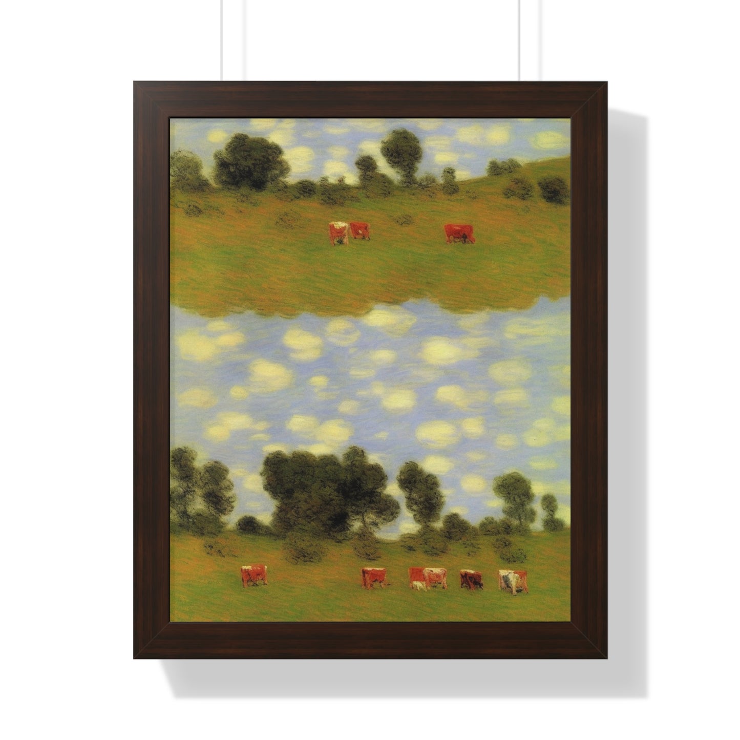 Cattle Landscape Claude Monet Style