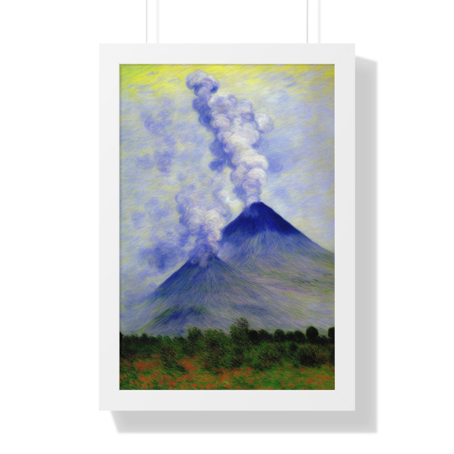 Volcano Landscape Claude Monet Style