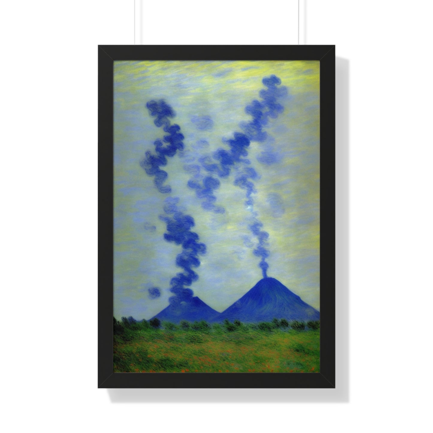 Volcano Landscape Claude Monet Style