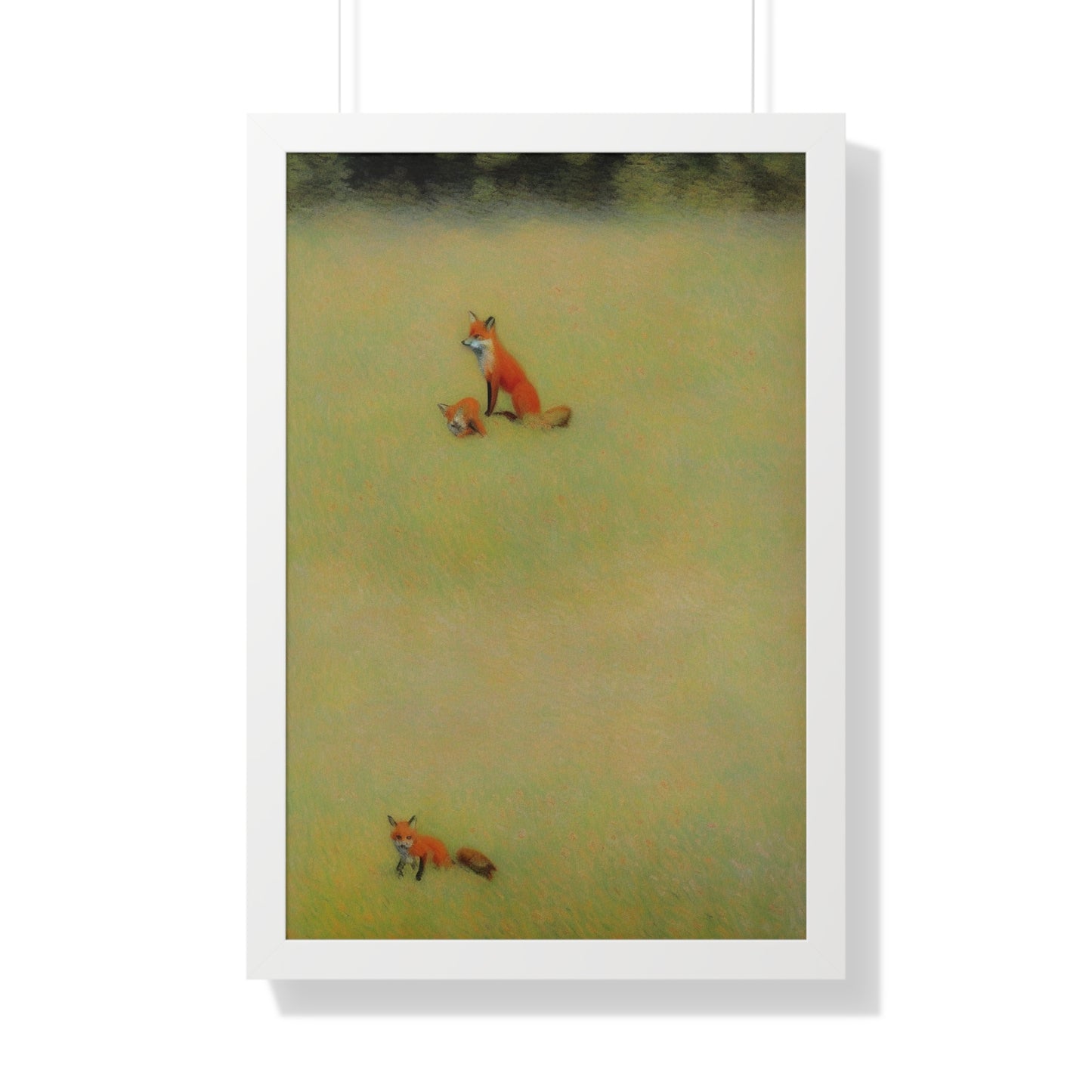 Fox In A Meadow Scene Claude Monet Style