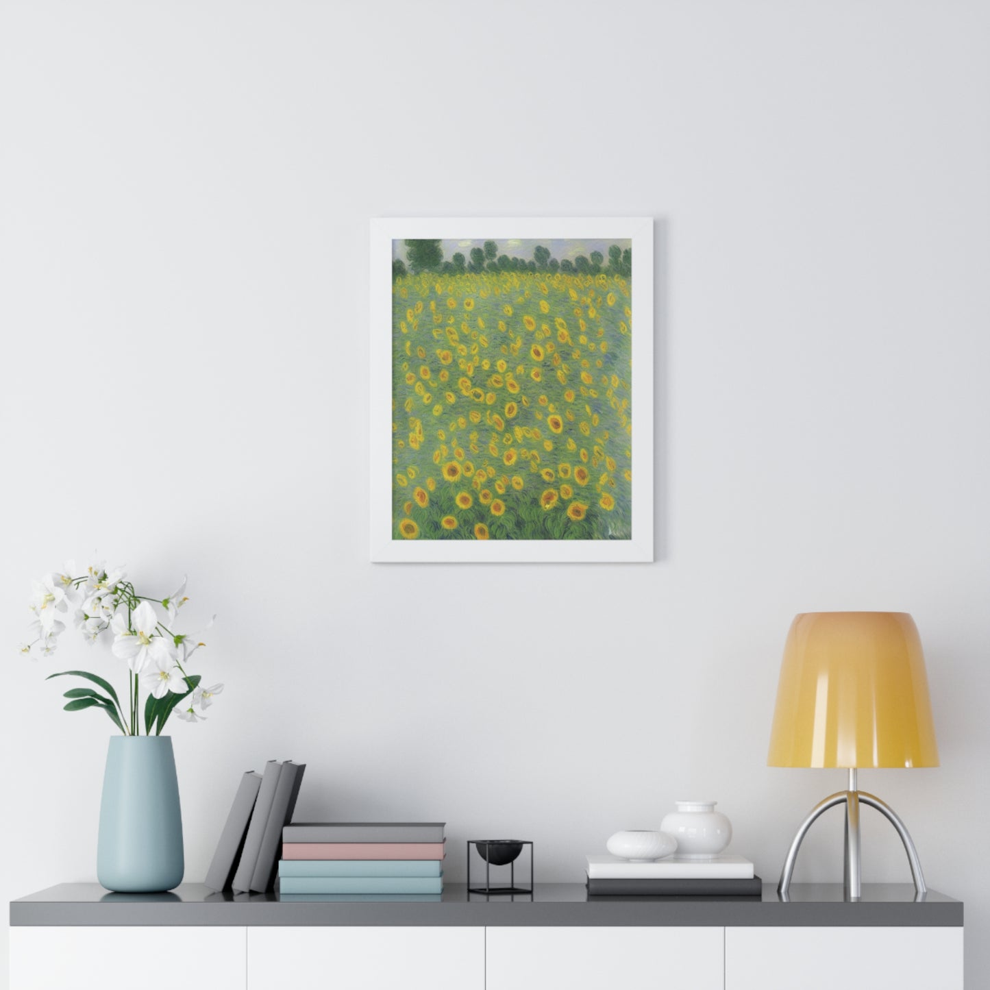 Sunflower Scene Claude Monet Style