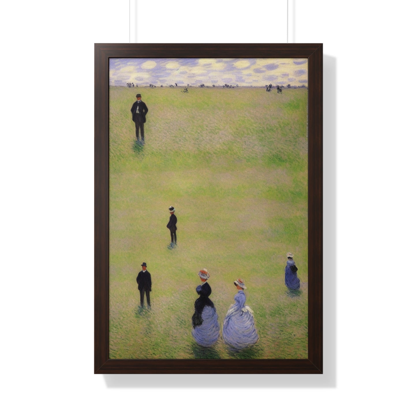 People In A Field Scene Claude Monet Style