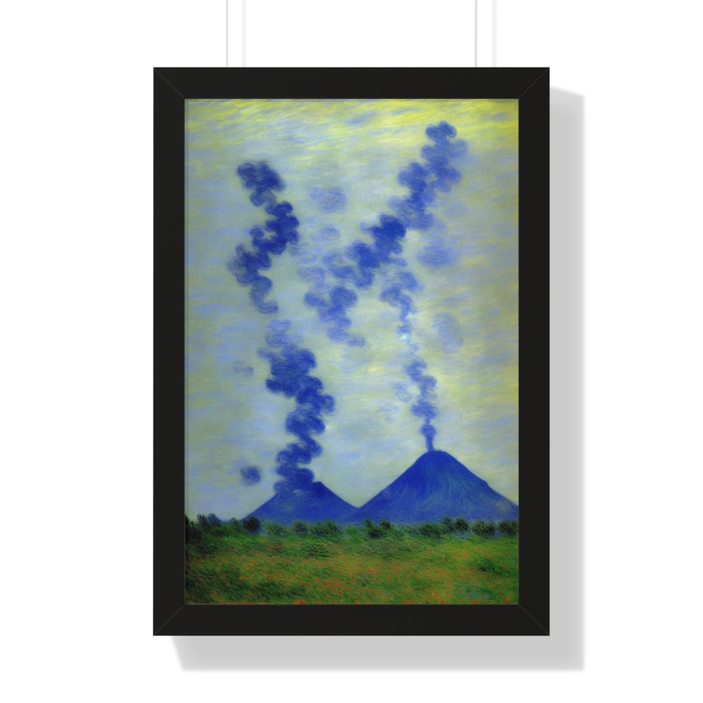 Volcano Landscape Claude Monet Style