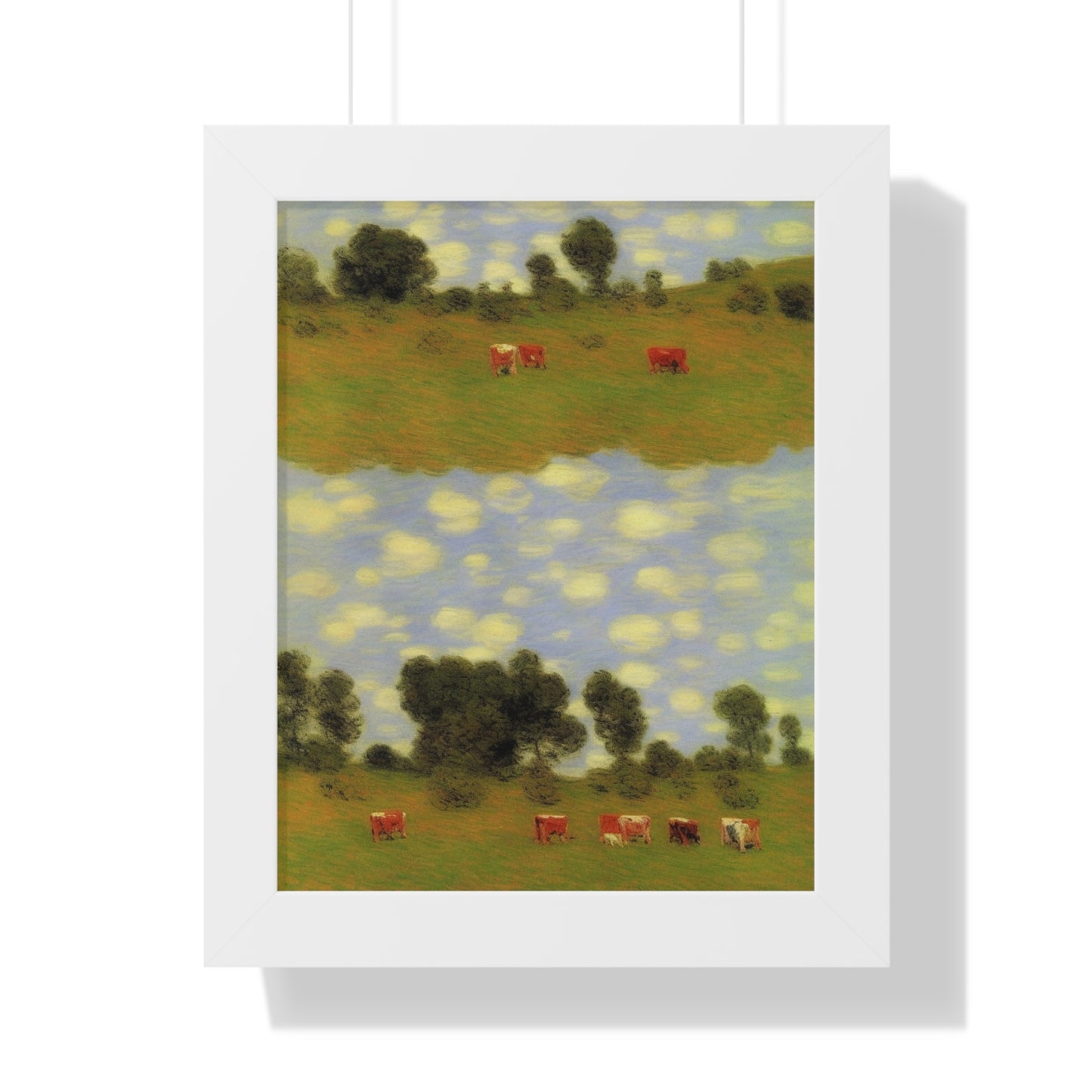 Cattle Landscape Claude Monet Style