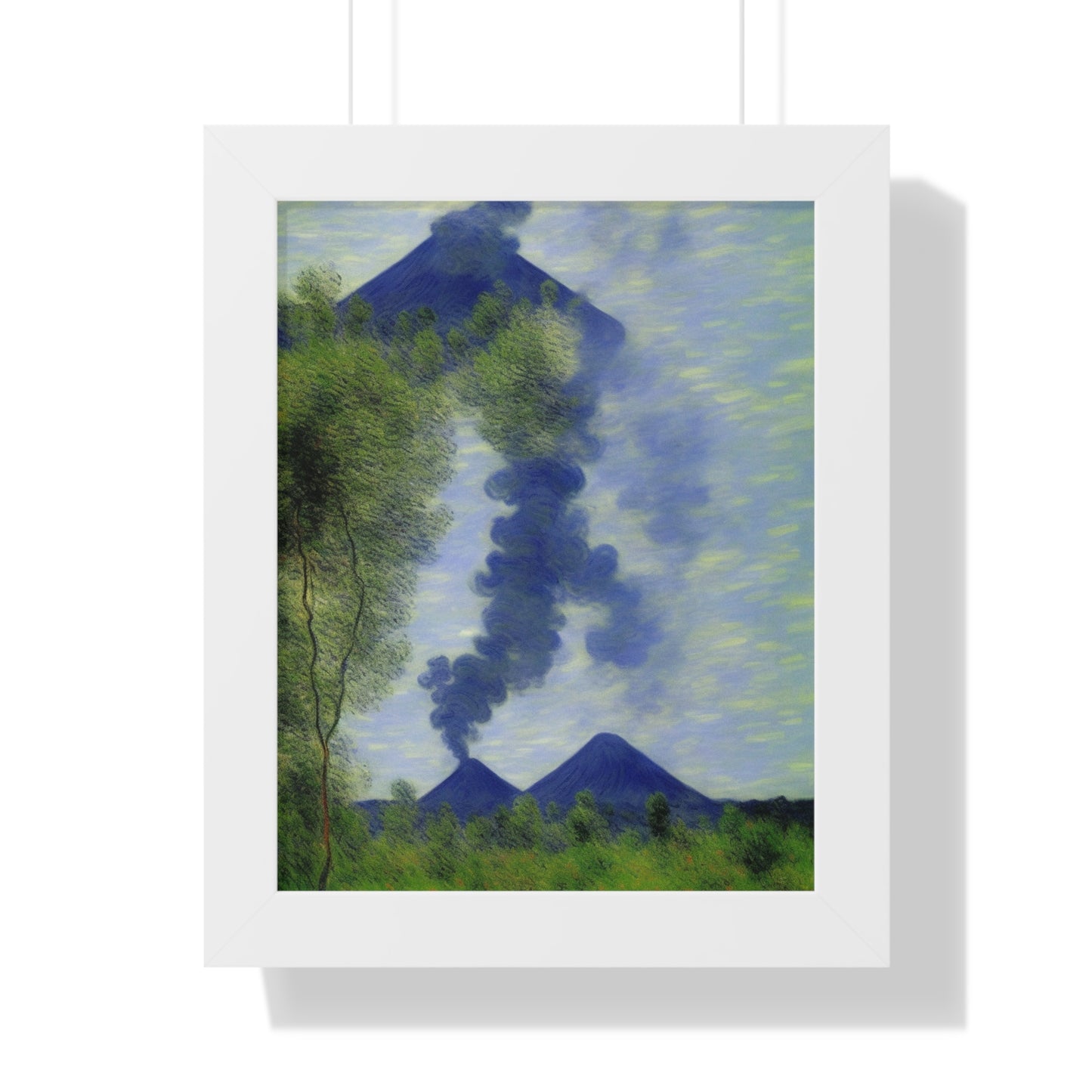 Volcano Landscape Claude Monet Style