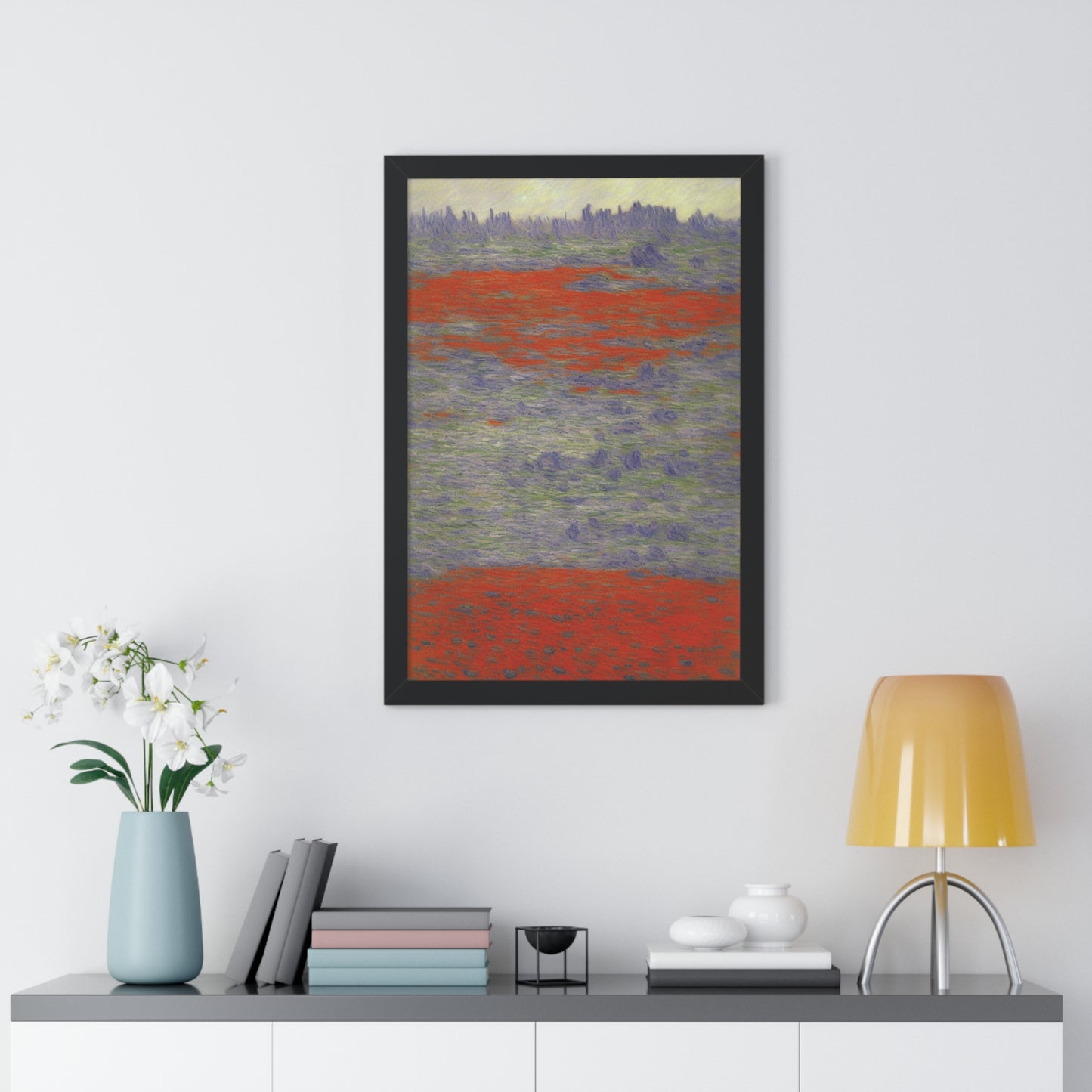 Lava Field Landscape Claude Monet Style