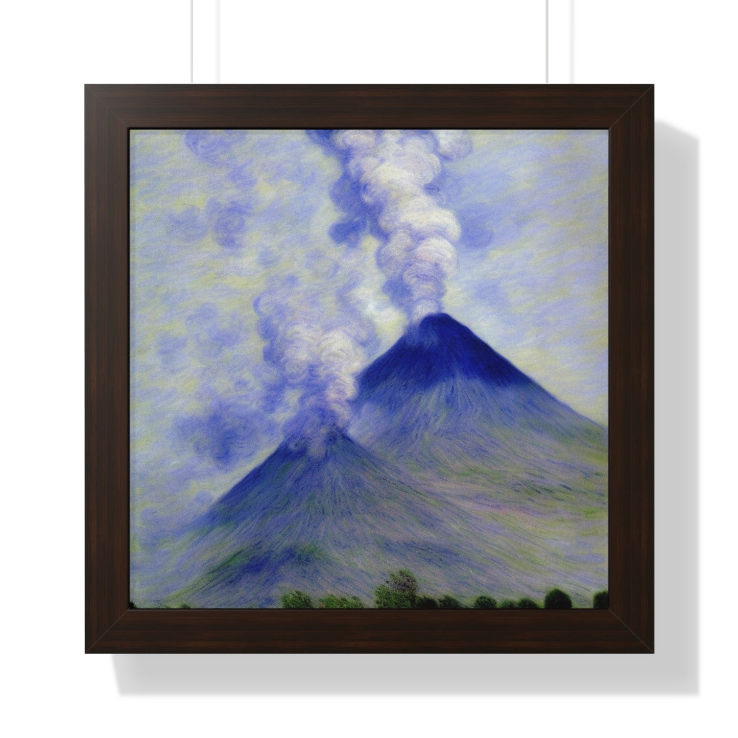 Volcano Landscape Claude Monet Style