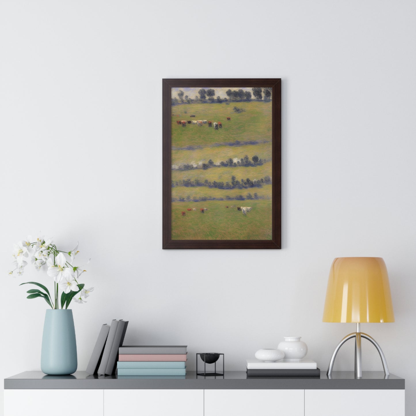 Cattle Landscape Claude Monet Style