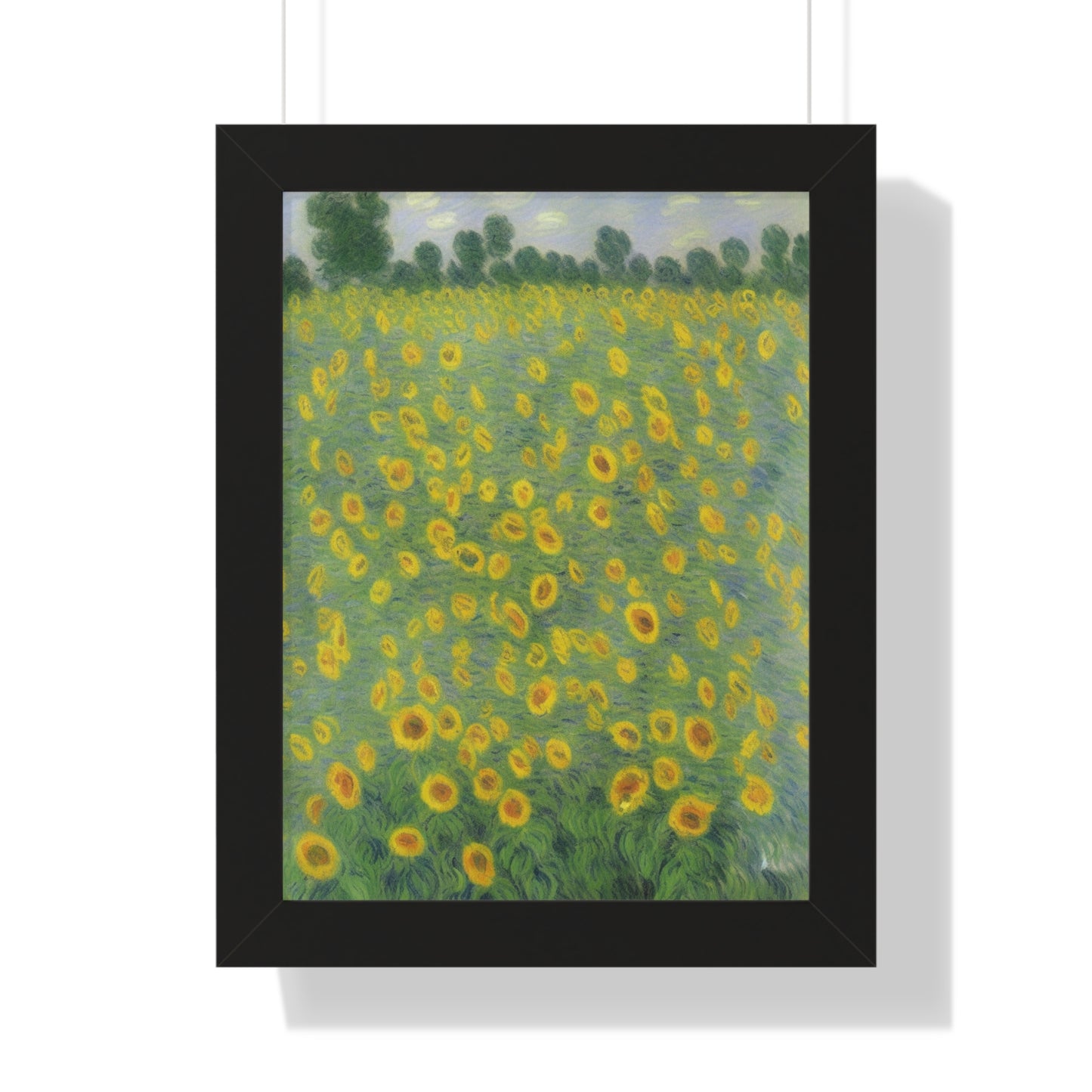 Sunflower Scene Claude Monet Style