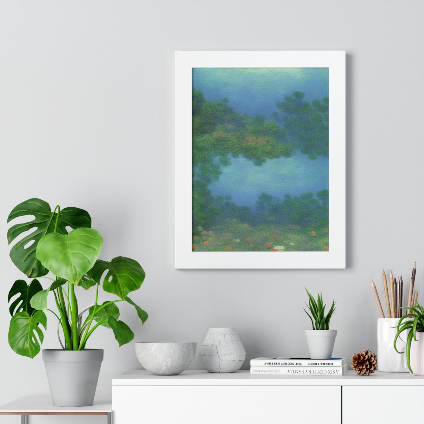 Coral Reef Scene Claude Monet Style