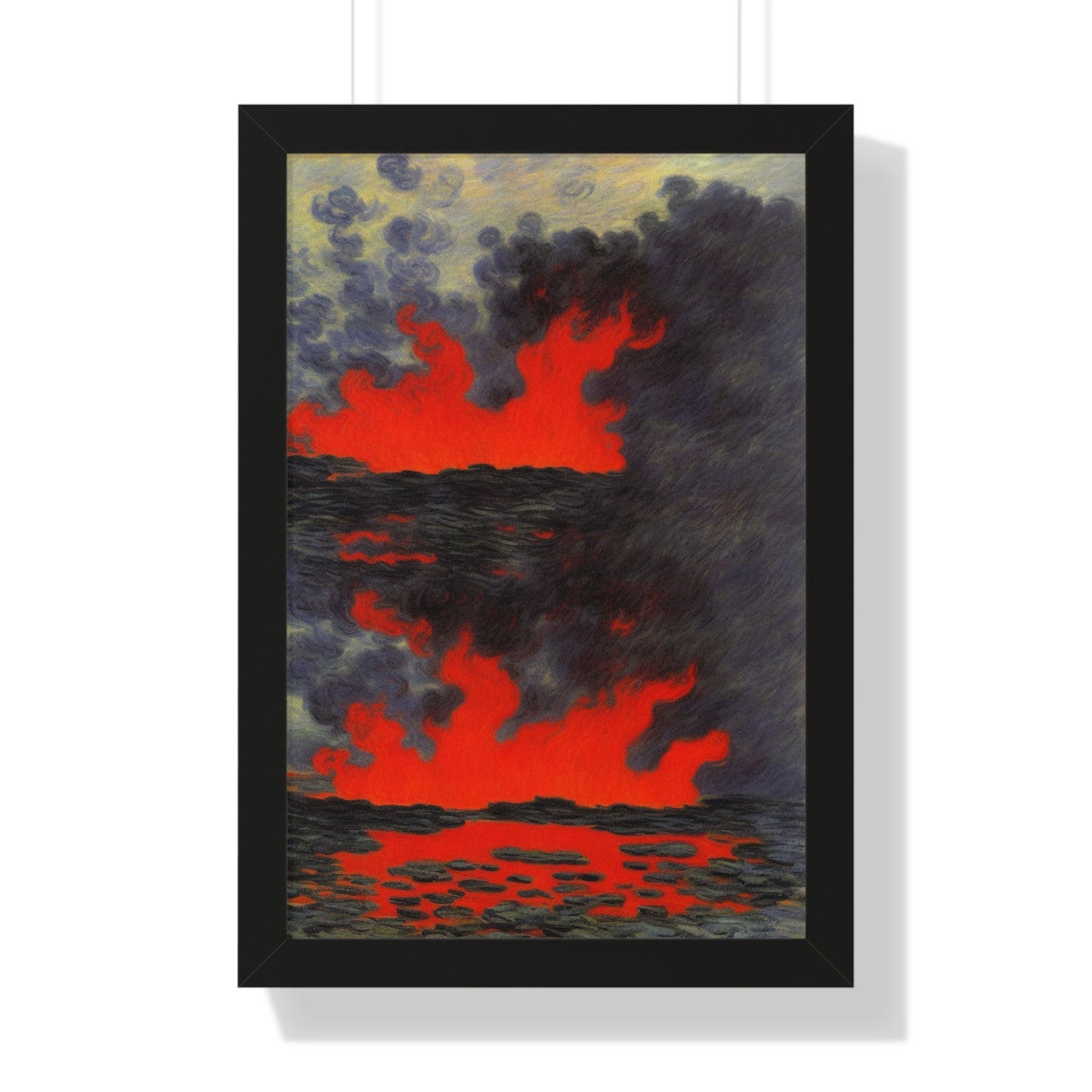 Lava Scene Claude Monet Style