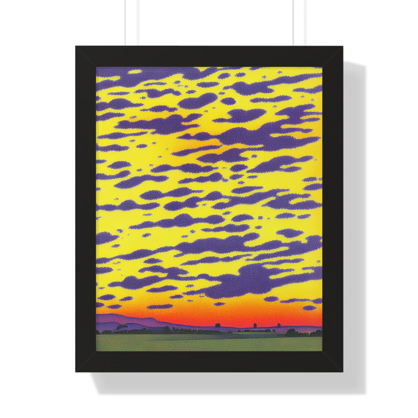 Sunset Grassland Scene Paul Signac Style