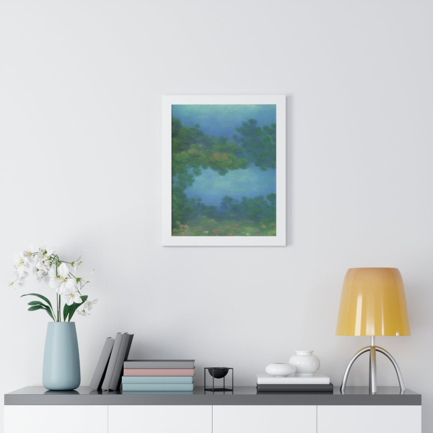 Coral Reef Scene Claude Monet Style