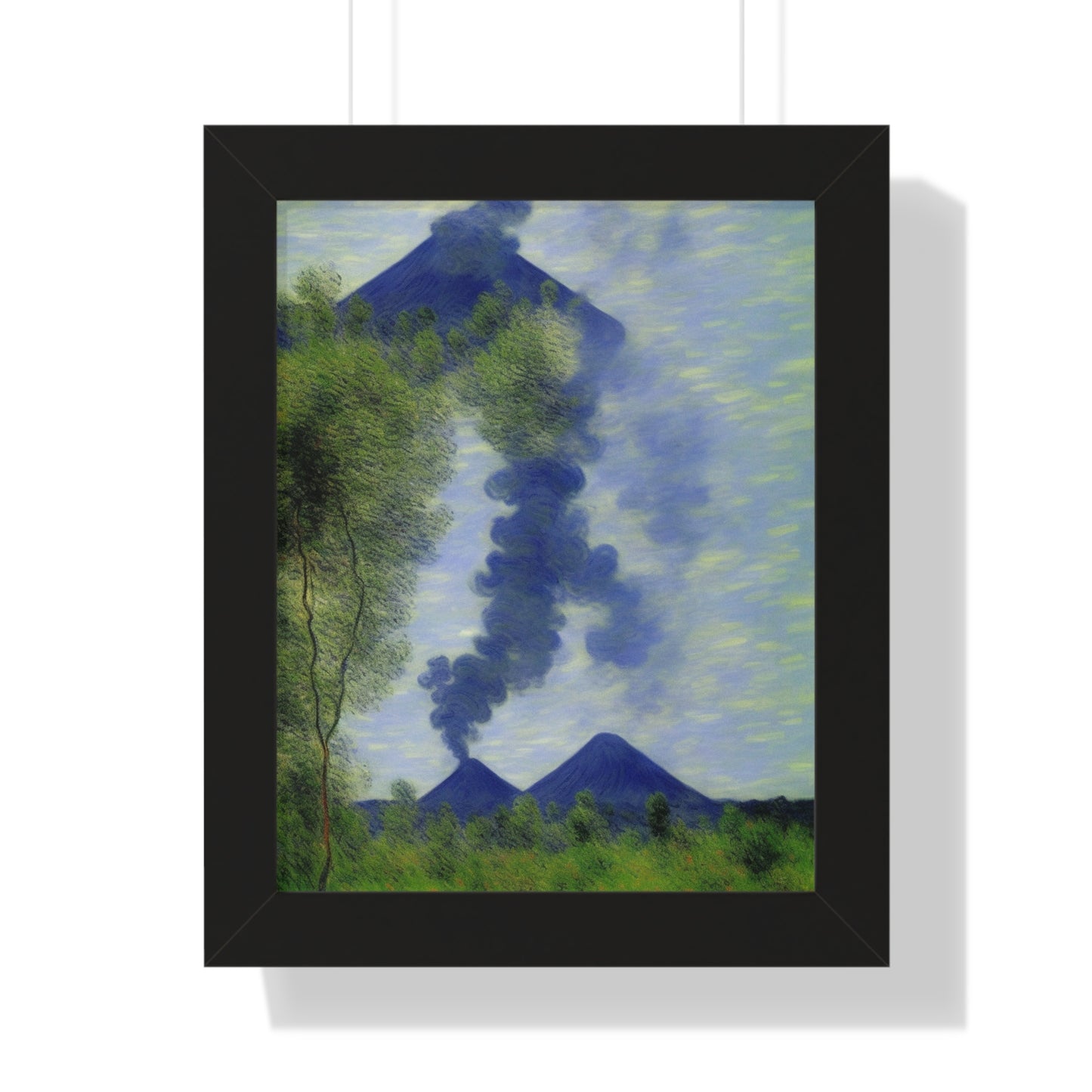 Volcano Landscape Claude Monet Style