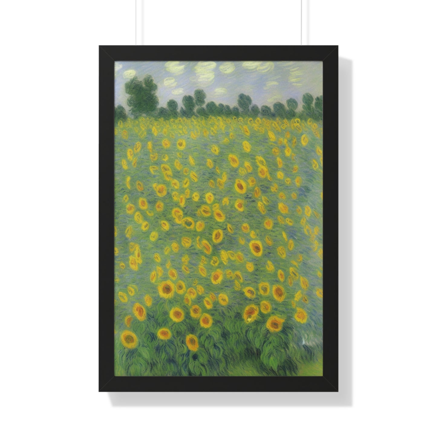 Sunflower Scene Claude Monet Style