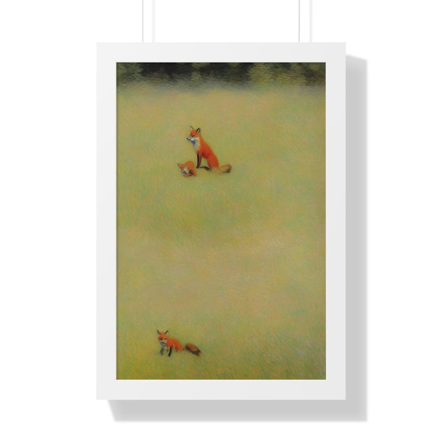 Fox In A Meadow Scene Claude Monet Style