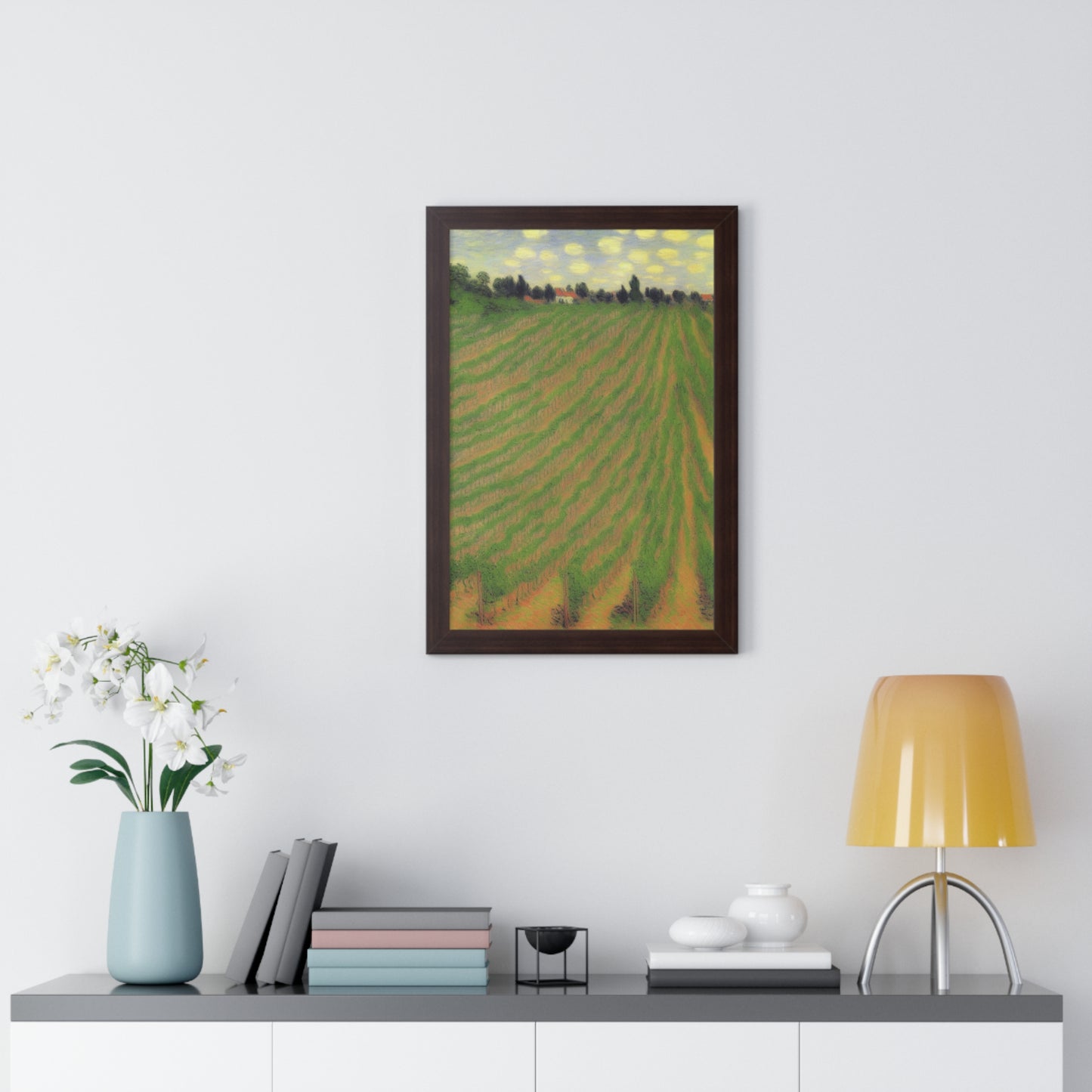 Vineyard Landscape Claude Monet Style