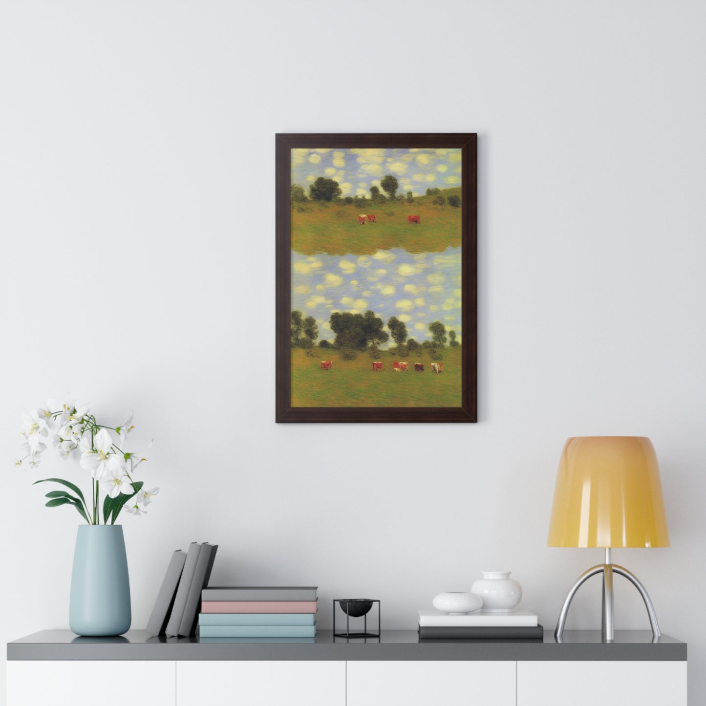 Cattle Landscape Claude Monet Style