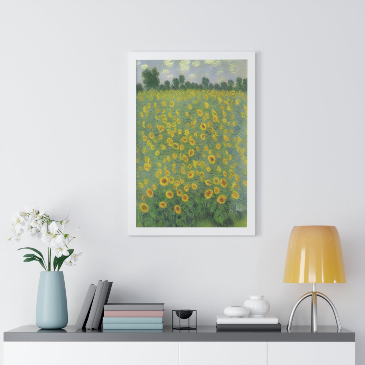 Sunflower Scene Claude Monet Style