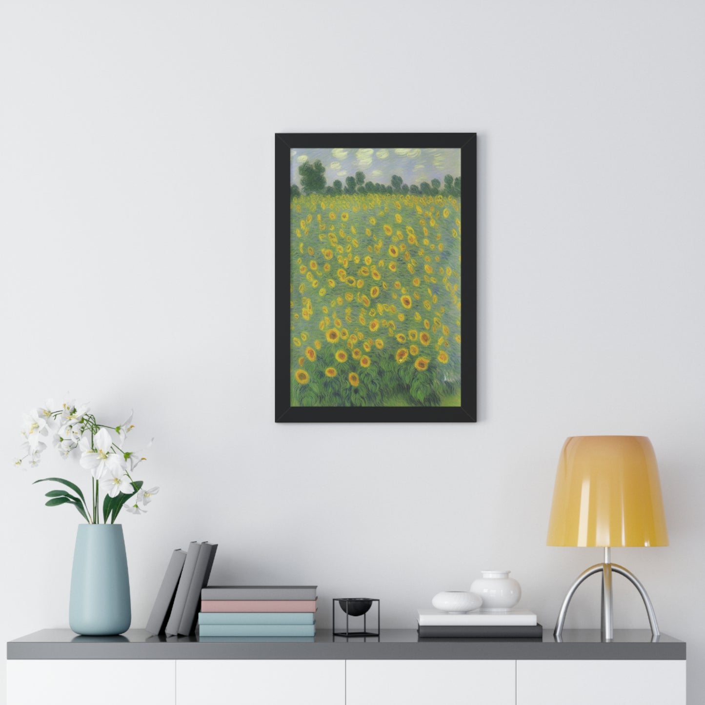 Sunflower Scene Claude Monet Style