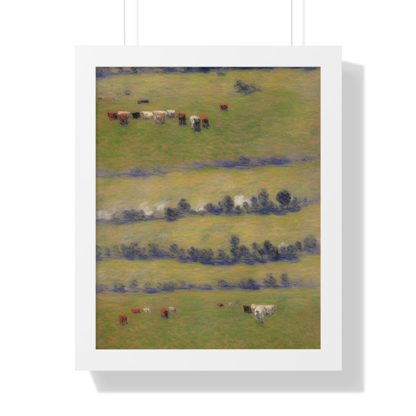 Cattle Landscape Claude Monet Style