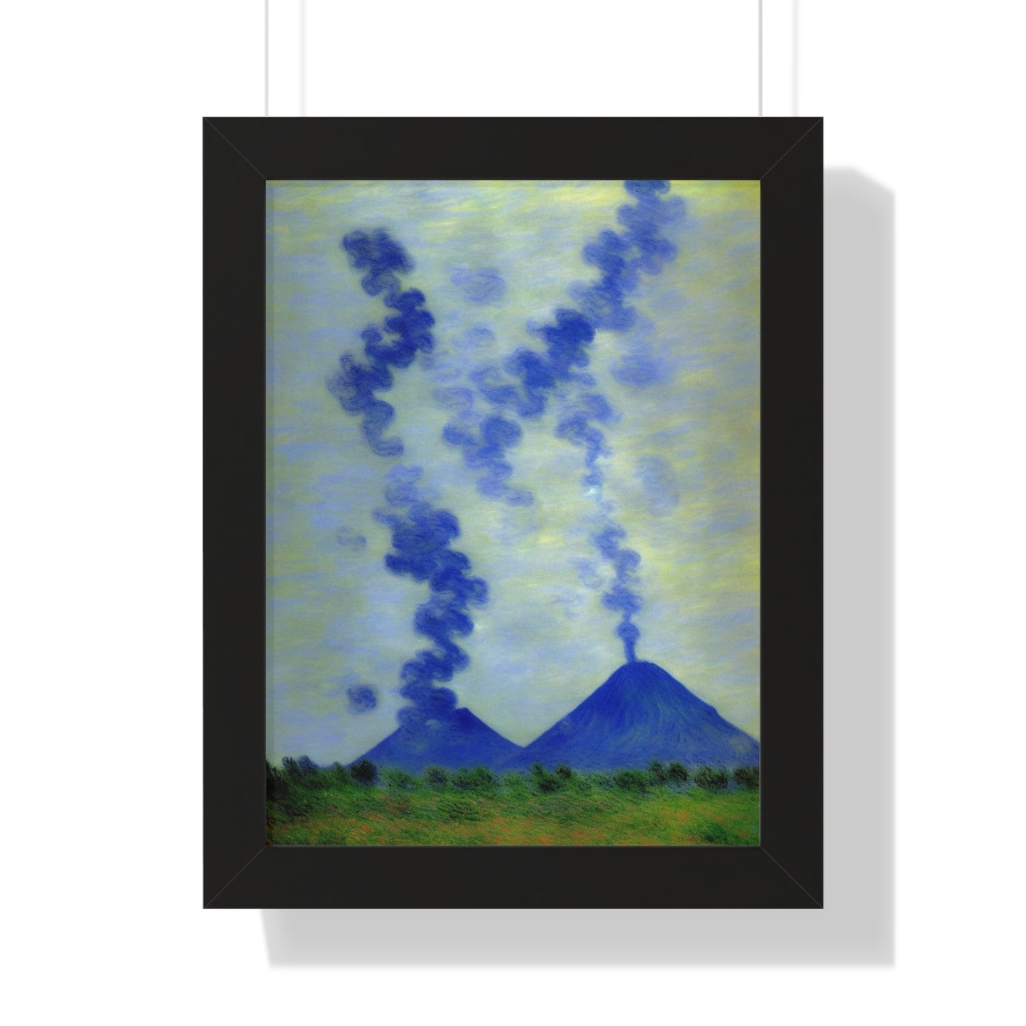 Volcano Landscape Claude Monet Style