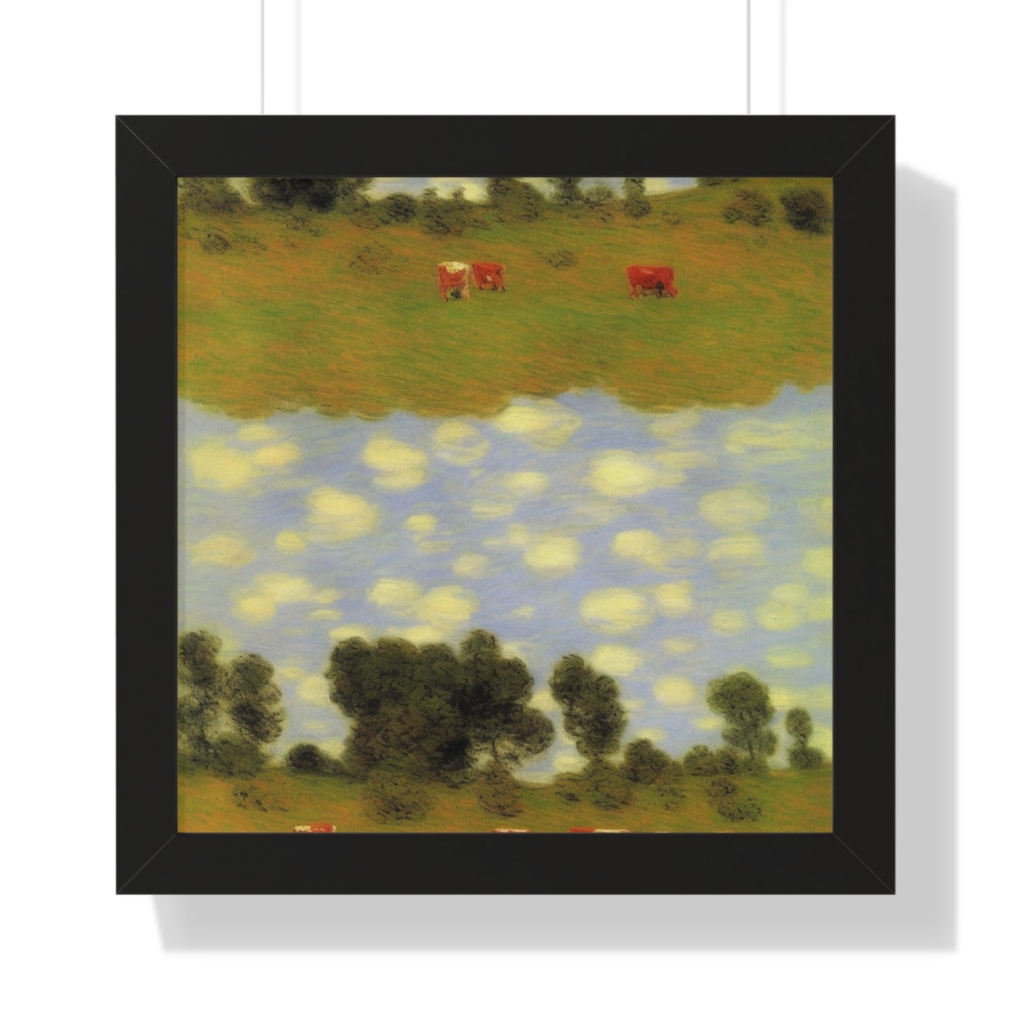 Cattle Landscape Claude Monet Style