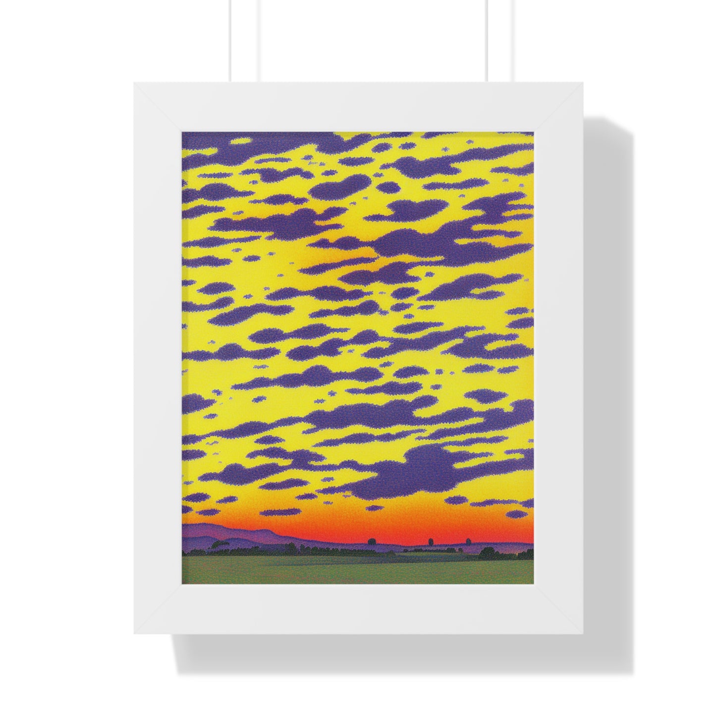 Sunset Grassland Scene Paul Signac Style