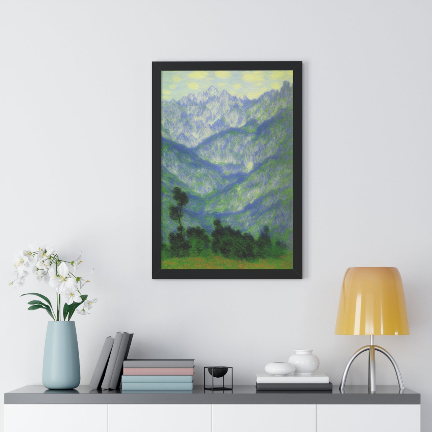 Mountains Landscape Claude Monet Style