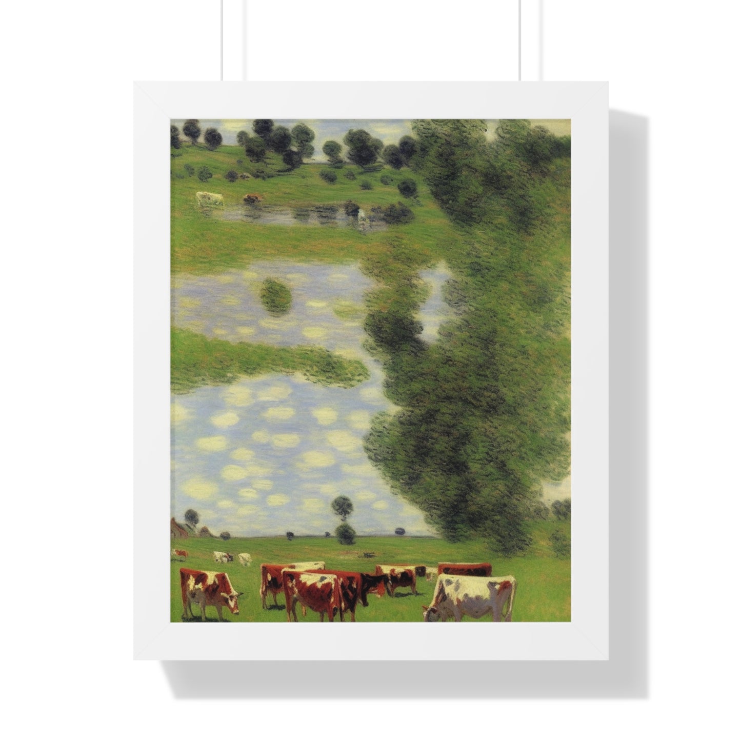 Cows Scene Claude Monet Style