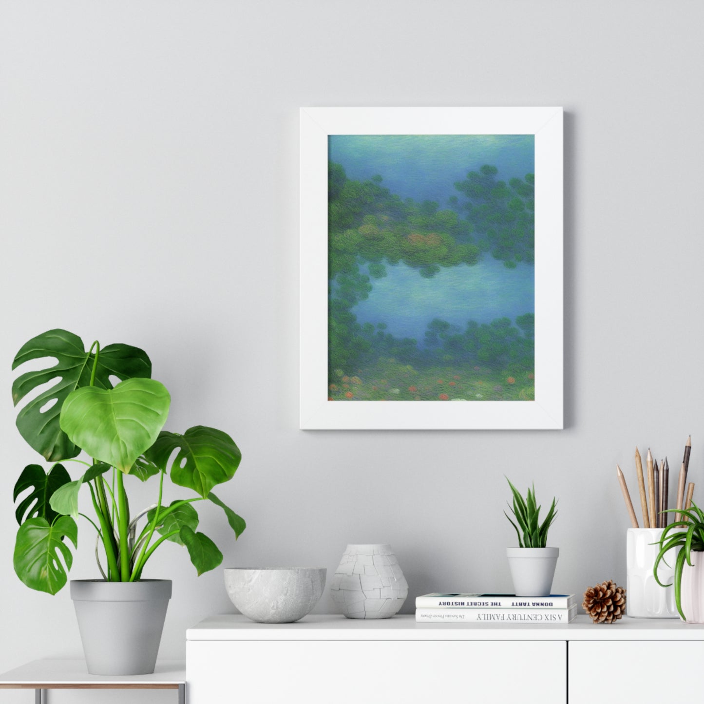 Coral Reef Scene Claude Monet Style