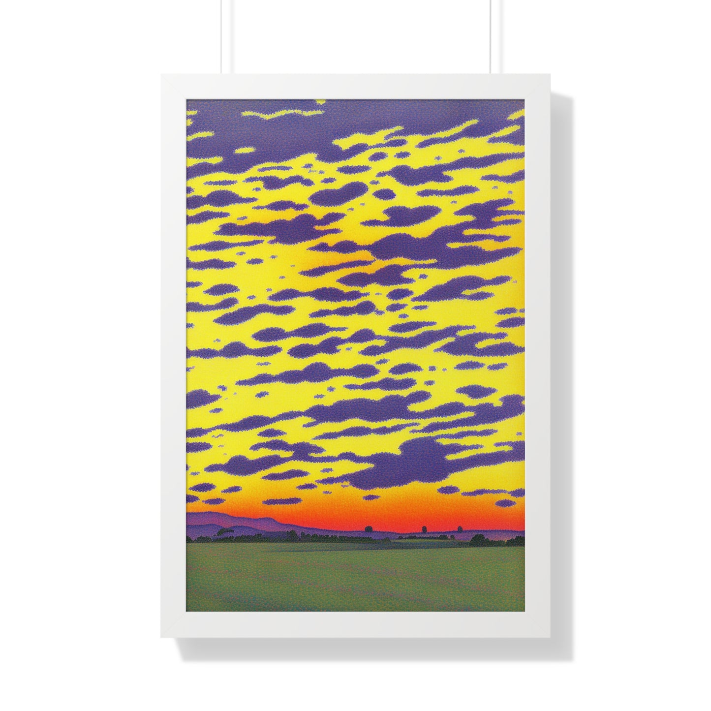 Sunset Grassland Scene Paul Signac Style