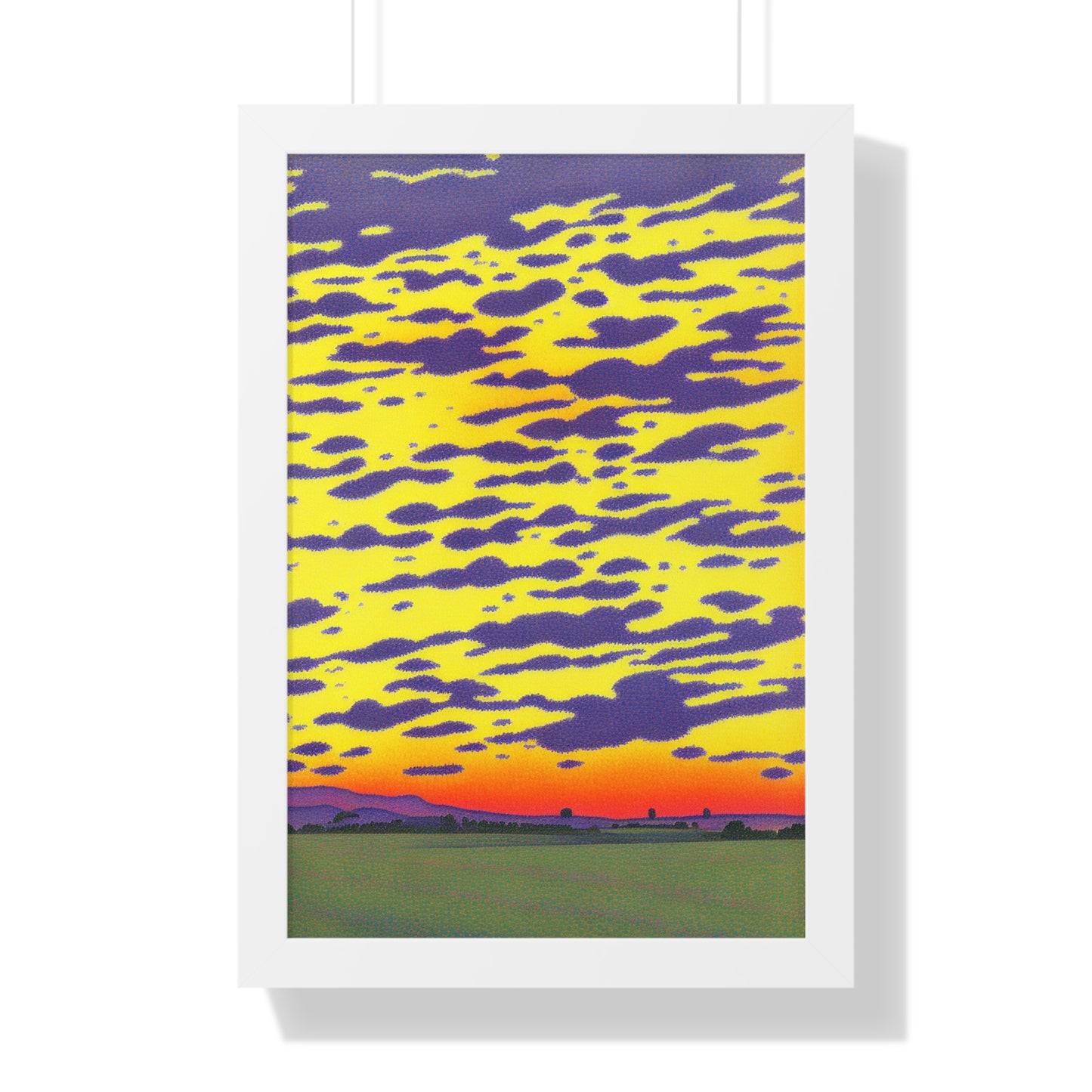 Sunset Grassland Scene Paul Signac Style