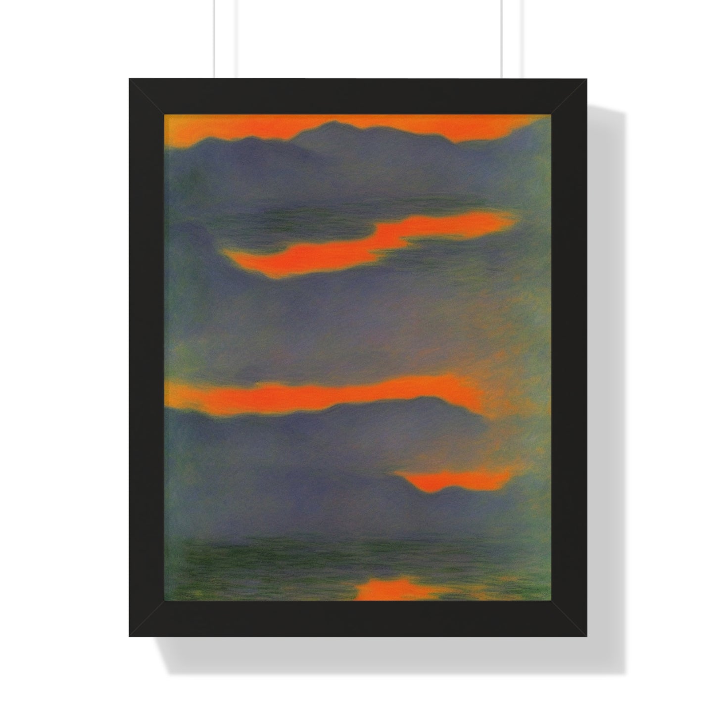 Sunset Mountains Landscape Claude Monet Style