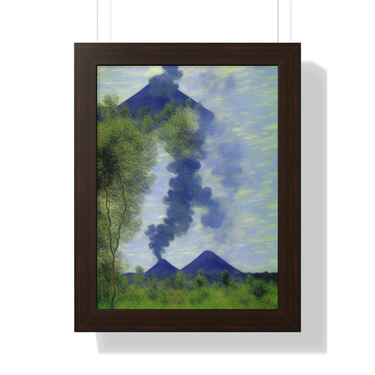 Volcano Landscape Claude Monet Style