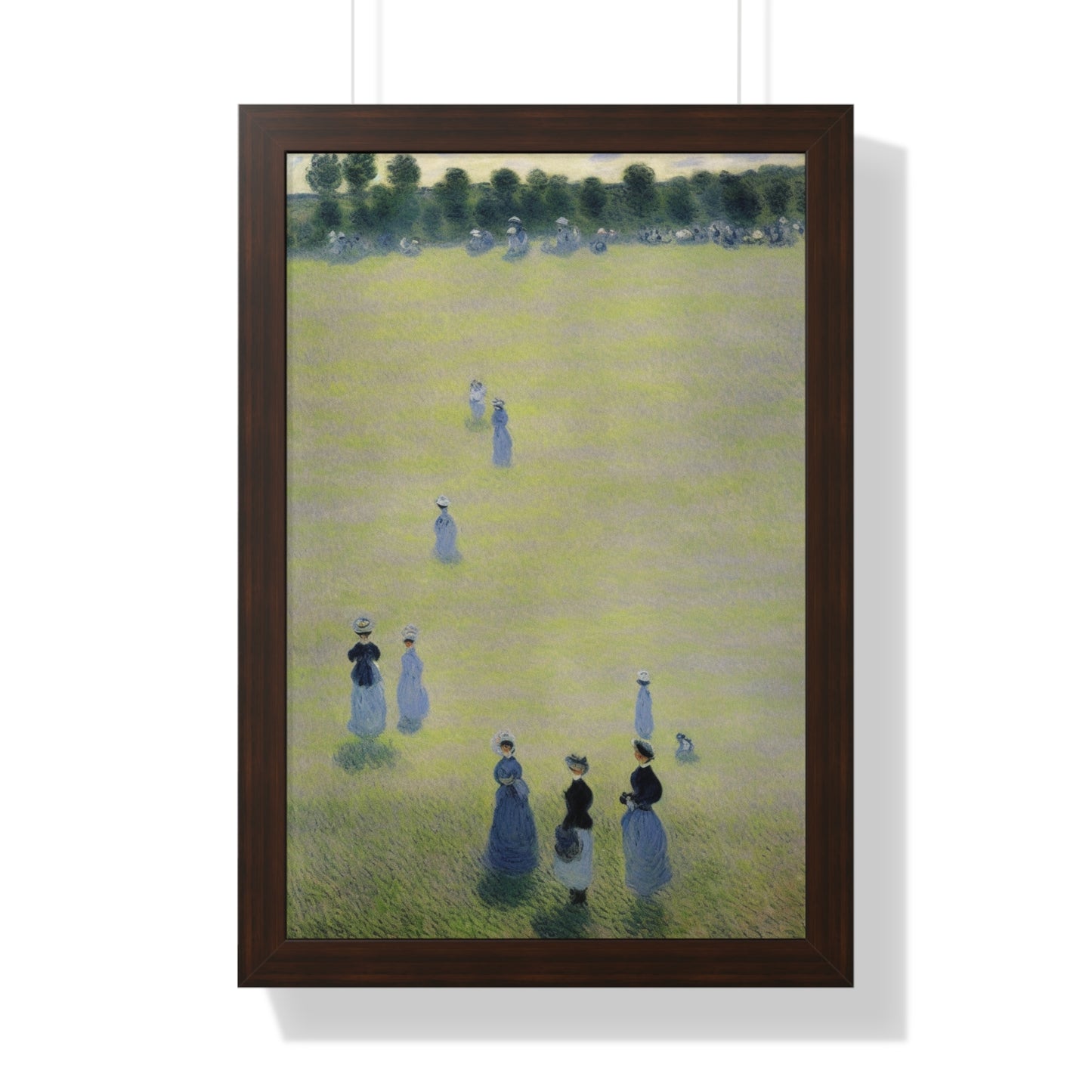 People In A Field Scene Claude Monet Style