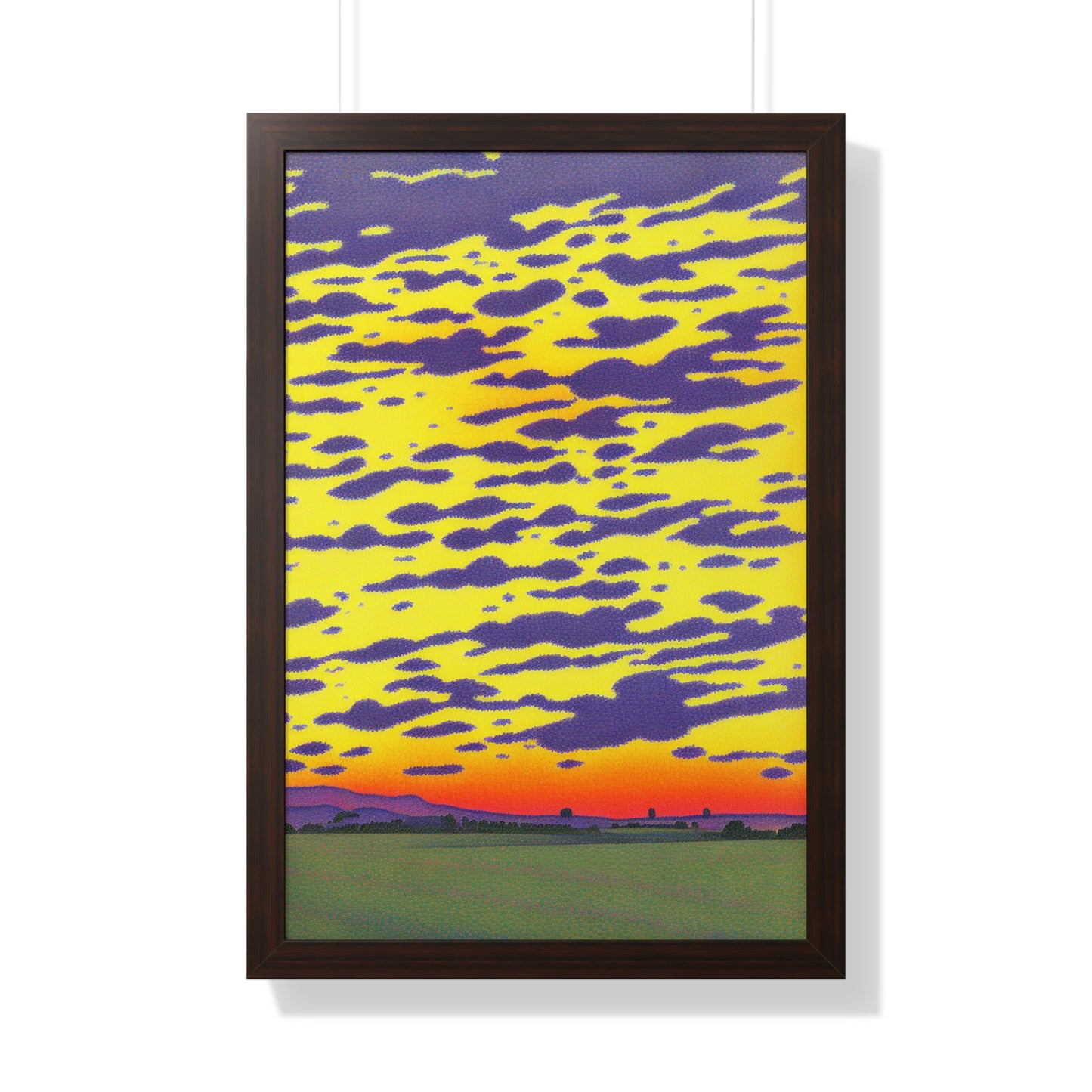 Sunset Grassland Scene Paul Signac Style